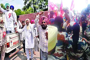 मोगा में जीएसटी का विरोध कर रहे किसानों पर लाठीचार्ज, कई घायल