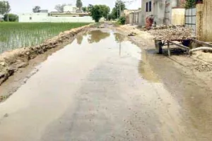 सड़कों के गड्ढ़े बने राहगीरों के लिए मुसीबत