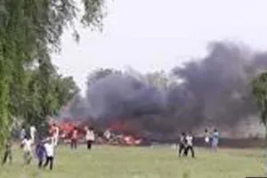 वायुसेना का लड़ाकू विमान मिग-27 दुर्घटनाग्रस्त