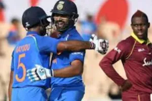 रोहित और रायुडू के शतक, भारत के 377