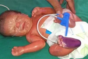 नागौर में जन्मा प्लास्टिक परत वाला डॉल्फिन जैसा बच्चा