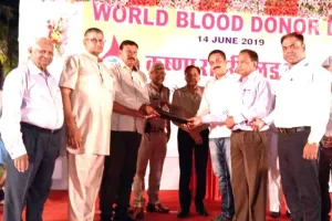 विश्व रक्तदान दिवस पर डेरा सच्चा सौदा का हुआ सम्मान
