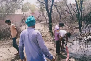 शॉट सर्किट के चलते लगी आग से ईंधन जलकर राख