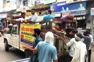 शरबत पीलाकर मंगेजाराम मीणा इन्सां को दी श्रद्धाजंलि