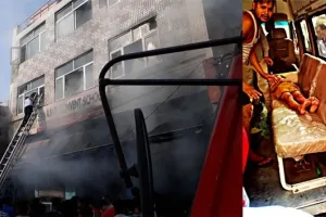 निजी स्कूल में आग से दो बच्चों सहित तीन की मौत