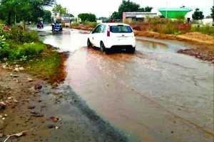 समस्या : बीमारियां फैला रहा शेरपुर की सड़कों पर जमा दूषित पानी