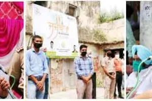 कैबिनेट मंत्री ने कोरोना वॉरियर्स सफाई सेवकों को किया सम्मानित