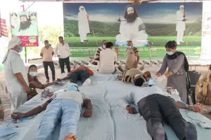 भिवानी की साध-संगत ने किया 25 यूनिट रक्तदान