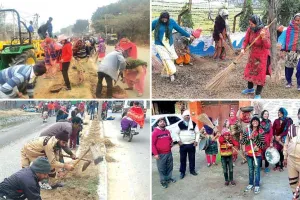 हाड कंपकंपाने वाली ठंड भी डेरा अनुयायियों के आगे हुई नतमस्तक