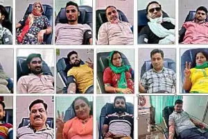 महादान: 6 महिला सहित ऐलनाबाद के 22 श्रद्धालुओं ने किया रक्तदान