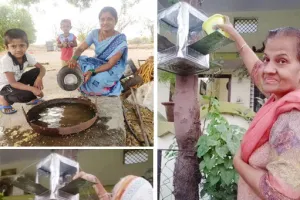 चिलचिलाती तेज धूप में बेजुबान पंछियों के लिए महाराष्ट्र की साध-संगत ने बांधे परिण्डे