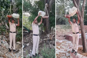 तमिलनाडु राज्य के ब्लॉक चेन्नई में भीषण गर्मी को देखते हुए डेरा श्रद्धालु ने बांधे परिण्डे