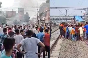 बिहार: ‘अग्निपथ स्कीम’ का विरोध में बक्सर में ट्रेन पर पथराव