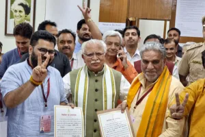हरियाणा में बड़ा उलटफेर : BJP के कृष्ण लाल पंवार और निर्दलीय कार्तिकेय शर्मा जीते