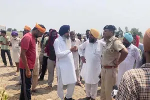 15 एकड़ में धान की खड़ी फसल बर्बाद