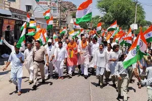 पूर्व विधायक ने तोशाम में निकाली तिरंगा यात्रा, नागरिकों से की झंडा फहराने की अपील