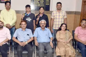 36वें राष्ट्रीय खेलों में जीते पदक, हुआ जोरदार स्वागत