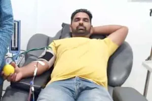 ब्लाक भंगीदास ने जरूरतमंद को प्लेटलेट्स डोनेट कर, बचाई जिंदगी