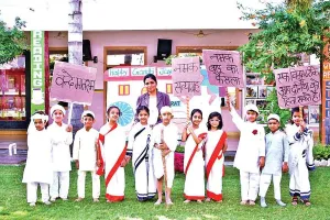सेंट एमएसजी ग्लोरियस इंटरनेशनल स्कूल के बच्चों ने निकाली दांडी यात्रा