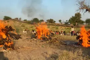 जोधपुर गैस बलॉस्ट: एक साथ जलीं कई चिताएं
