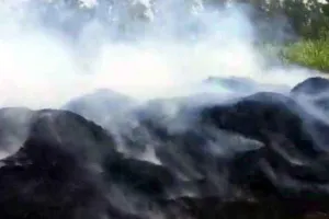 अंबाला में आग की भेंट चढ़ी 10 एकड़ की तूड़ी