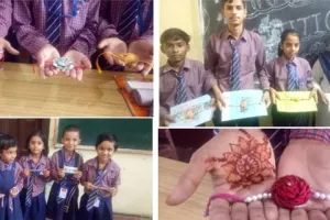 अनुभव मेमोरियल एकेडमी में हुआ राखी प्रतियोगिता का आयोजन