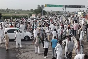 गंगनहर में नहीं आया पानी, किसानों ने किया राजस्थान पंजाब हाईवे जाम