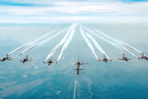 Indian Air Force: जयपुर में जलमहल के ऊपर एयर शो की झलकियां