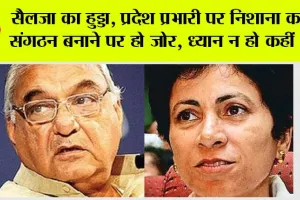सैलजा का हुड्डा, प्रदेश प्रभारी पर निशाना कहा-संगठन बनाने पर हो जोर, ध्यान न हो कहीं ओर