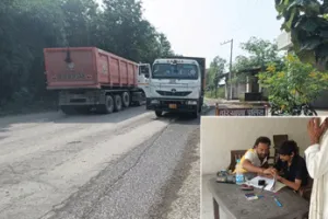 ठेकेदार के करिंदों के हवाले सरकारी नाके, माइनिंग विभाग द्वारा लगाए गए नाको पर चेकिंग कर रहे हैं ठेकेदार के करिंदे