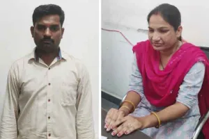 महिला एवं पुरूष कॉन्स्टेबल चार हजार रिश्वत लेते गिरफ्तार