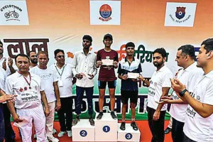 संजना ने साइक्लॉथोन में पाया प्रथम स्थान