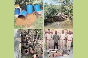 अवैध शराब निर्माण पर चला पुलिस का डंडा!