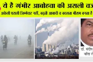 Air Pollution: ये है गंभीर आबोहवा की असली वजह, अकेली पराली जिम्मेदार नहीं, बढ़ती आबादी व बदलता मौसम बनता है कारण