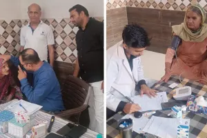 फ्री आंखों के कैंप में 212 मरीजों की जांच