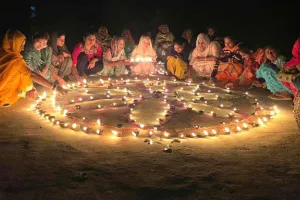 खुशी के रंगों से भरी रंगोली….