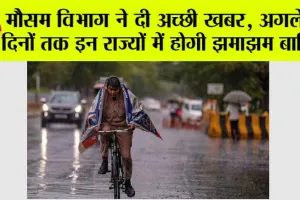 Imd Weather Today: मौसम विभाग ने दी अच्छी खबर, अगले 7 दिनों तक इन राज्यों में होगी झमाझम बारिश