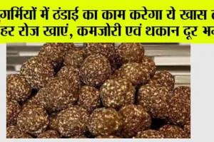 Summer special Laddu: गर्मियों में ठंडाई का काम करेगा ये खास लड्डू, हर रोज खाएं, कमजोरी एवं थकान दूर भगाएं