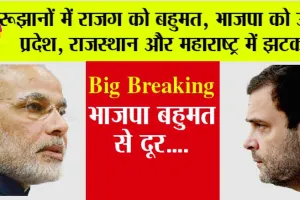 Lok Sabha Elections Result 2024: रूझानों में राजग को बहुमत, भाजपा को उत्तर प्रदेश, राजस्थान और महाराष्ट्र में झटका