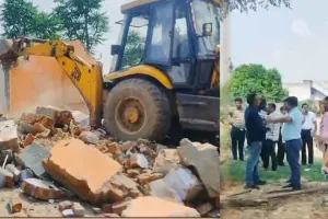 जिला प्रशासन ने जगतपुरा में एयरपोर्ट अथॉरिटी की जमीन पर बनी बिल्डिंगें की धवस्त!