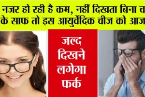 Eyesight Improve: क्या आपकी भी हो रही हैं नजरें कमजोर? 24 घंटे लगाना पड़ता है चश्मा, तो एक बार जरूर अपनाएं आयुर्वेदिक इलाज…