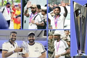 Team India Arrival Updates : घर वापिसी पर ढोल की थाप पर थिरके वर्ल्ड चैंपियन! पीएम मोदी से जल्द करेंगे मुलाकात!