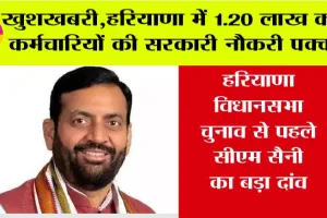 Haryana Government Schemes: विधानसभा चुनाव से पहले सीएम सैनी का बड़ा दांव, हरियाणा में 1.20 लाख कच्चे कर्मचारियों की सरकारी नौकरी पक्की! जानें