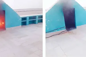 घर में लगी भीषण आग की लपटों के दौरान पहुंचे डेरा सच्चा सौदा के सेवादार!