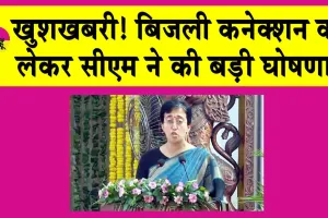 खुशखबरी! बिजली कनेक्शन को लेकर सीएम ने की बड़ी घोषणा!
