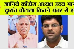 Haryana News: जानिये काँग्रेस अध्यक्ष उदय भान, दुष्यंत चौटाला कितने अंतर से हारे