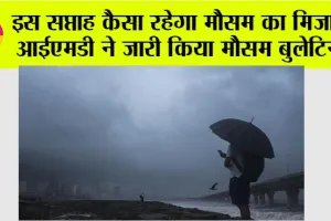 Imd Alert: इस सप्ताह कैसा रहेगा मौसम का मिजाज, आईएमडी ने जारी किया मौसम बुलेटिन…