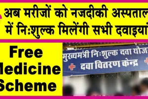 Free Medicine Scheme: अब मरीजों को नजदीकी अस्पतालों में निःशुल्क मिलेंगी सभी दवाइयां!