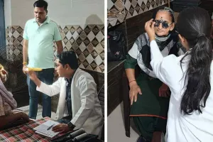 आंखों के फ्री मासिक कैंप में 205 लोगों की फ्री जांच