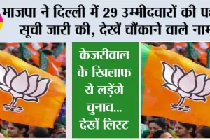 Delhi Elections: भाजपा ने दिल्ली में 29 उम्मीदवारों की पहली सूची जारी की, देखें चौंकाने वाले नाम